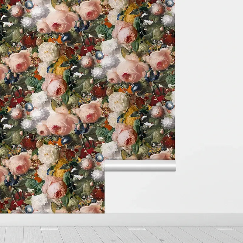 Chic Floral Watercolor Peel-Stick Adhesive Wallpaper