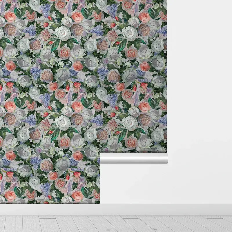 Chic Floral Print Peel-Stick Vinyl Wallpaper Decor