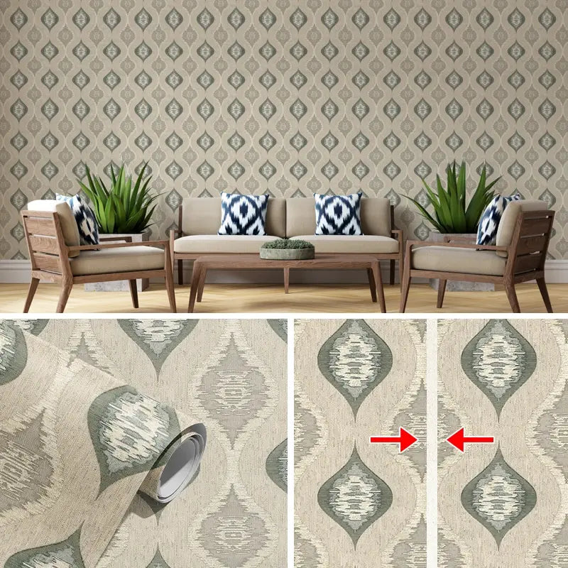 Geometric Patterns Wallpaper - Peel & Stick, Shuttle-Shaped, Cabinet Sticker for Room Decor